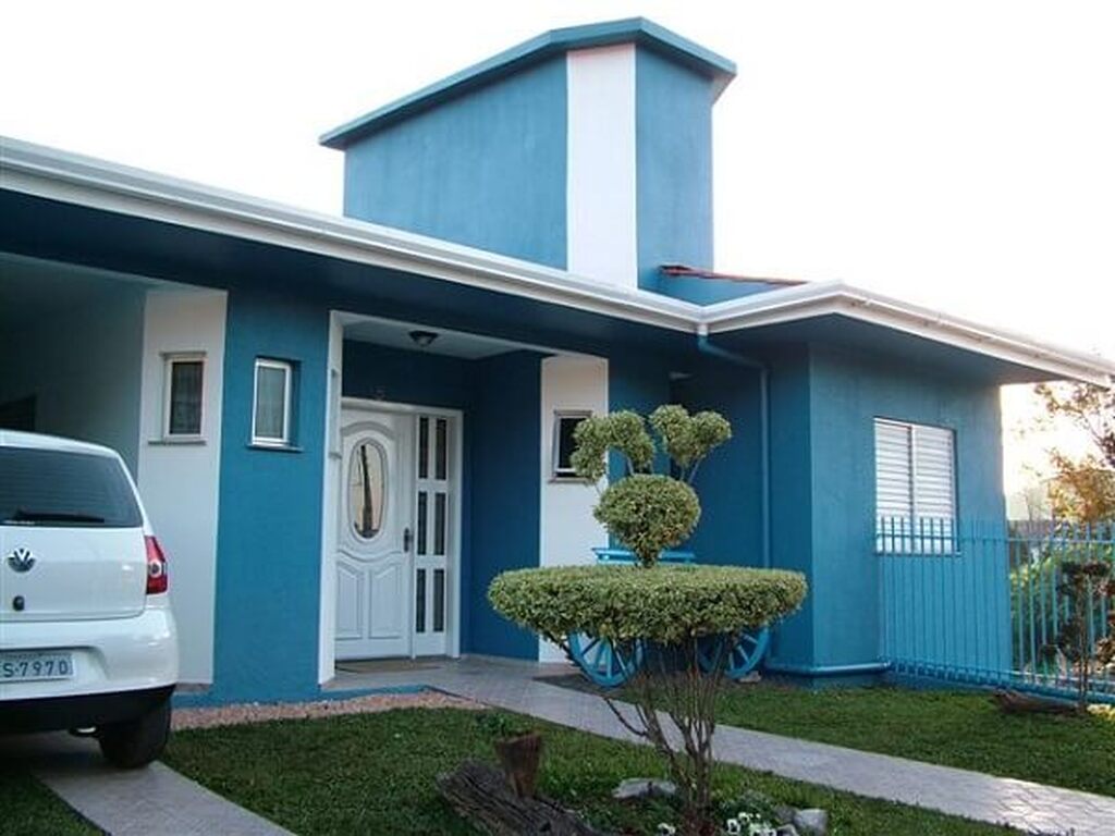 casa pintada de azul, uma das melhores cores de tinta para parede externa
