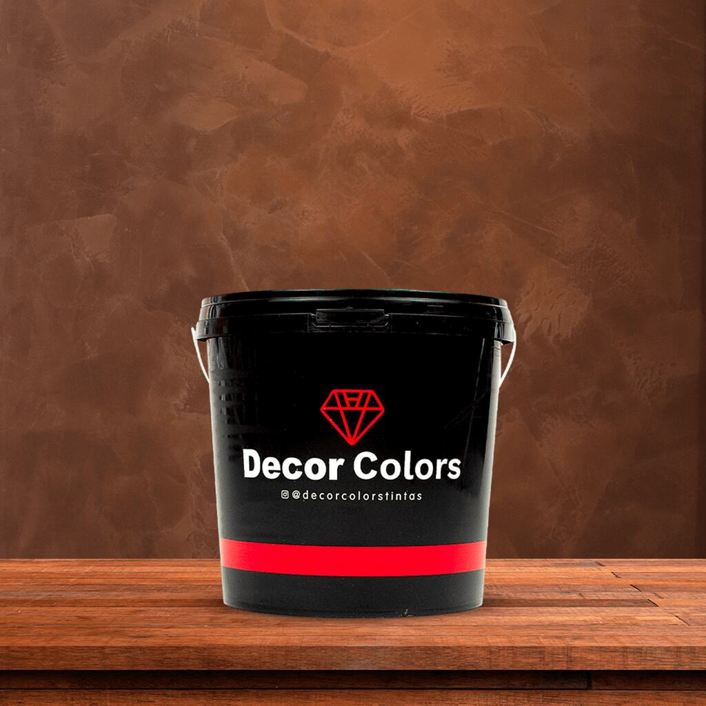 cimento queimado Decor Colors na cor Marrom Imperial, para pintar parede já pintada