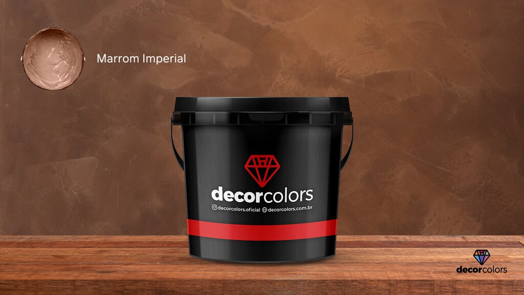 cimento queimado Decor Colors para quarto rústico na cor Marrom Imperial