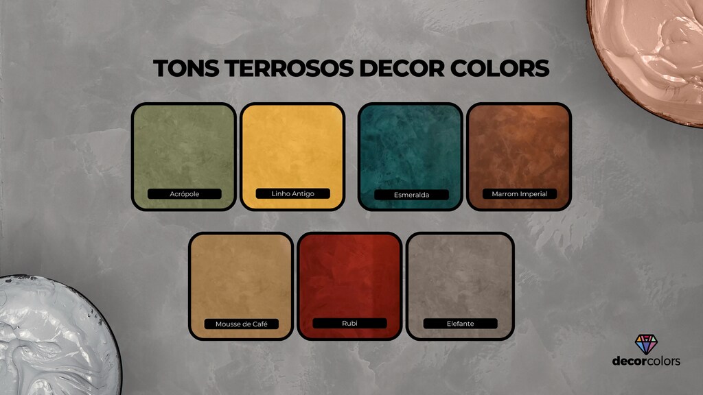 tabela de cores de cimento queimado Decor Colors para quarto rústico